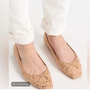 Veronica Beard Beatrix Cork Ballet Flats Shoes Women's size 7.5 NWOB